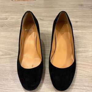J. Crew Black Suede Heels